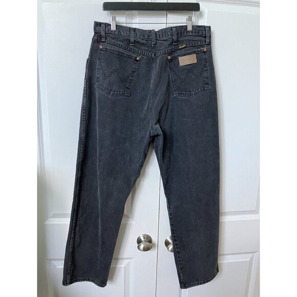 Vintage Wrangler Jeans Mens 40x30 Black Western Classic Straight Leg Dad Denim - Picture 2 of 8